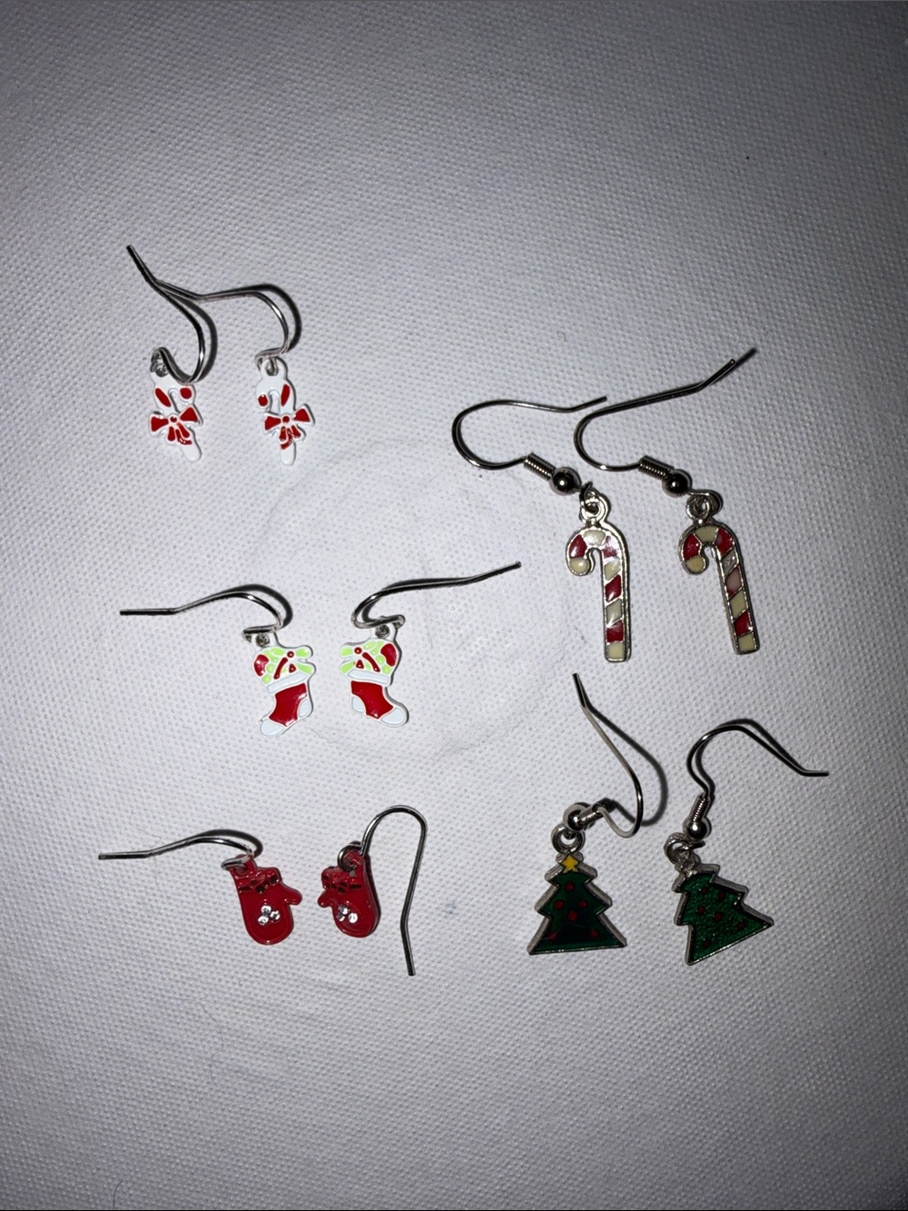 Festive Christmas Charm Earrings - Red & Green Holiday Dangles